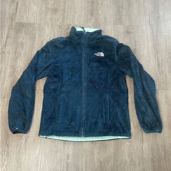 The North Face Jackets & Blazers - The North Face Women's Blue Fuzzy Full Zip Up Jacket Size Small Cozy